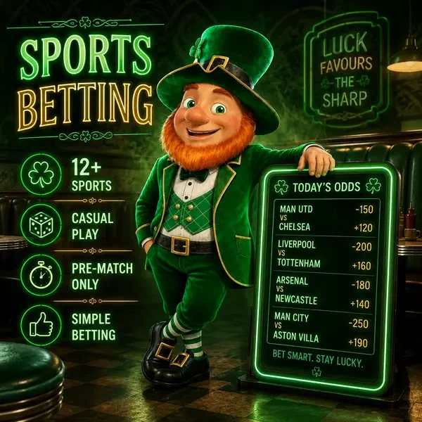 Mickey Finn reading sports betting odds at PotsOfLuck retro diner booth
