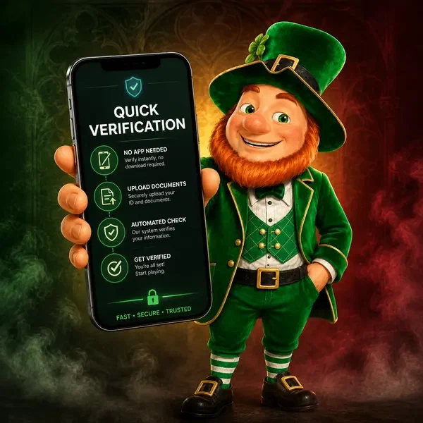 Player verifying identity at Quick Mobile Verification Process with confident charm